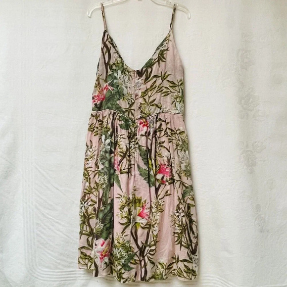 Isabel Marant Etoile Welby Floral Print Dress Womens 40 US Medium Pink Pleated - Picture 6 of 15